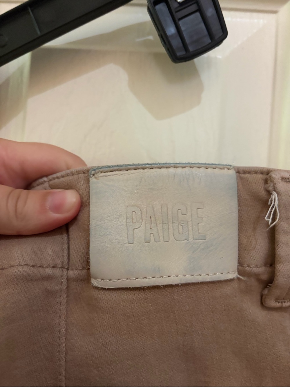 PAIGE Women's Cargo Wide Leg Pants Size 31 Taupe Beige Stretch Utility Pants - Picture 8 of 15